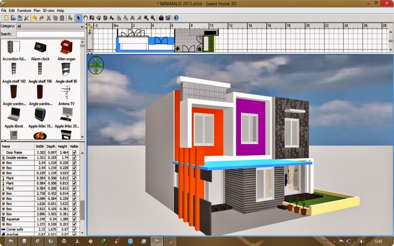 Aplikasi desain rumah Sweet Home 3D