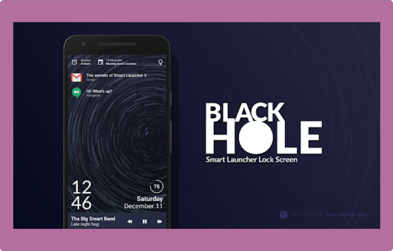 Apliakasi Kunci Layar Black Hole – Lock Screen