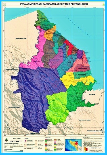 Peta Kabupaten Aceh Timur