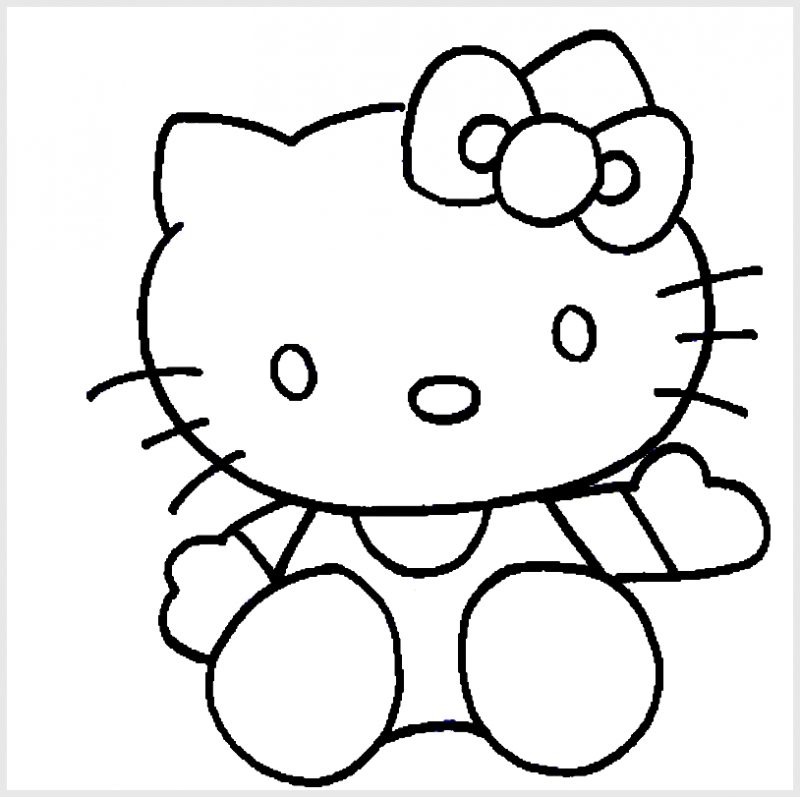 Sketsa Hello Kitty Mudah