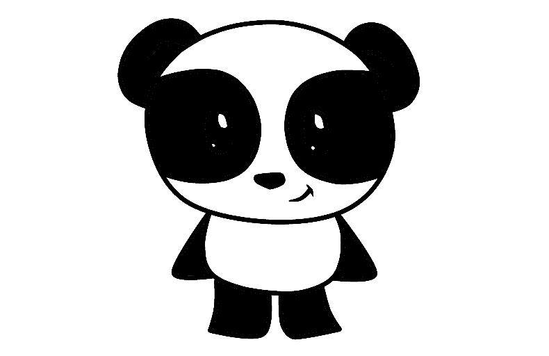 contoh sketsa panda
