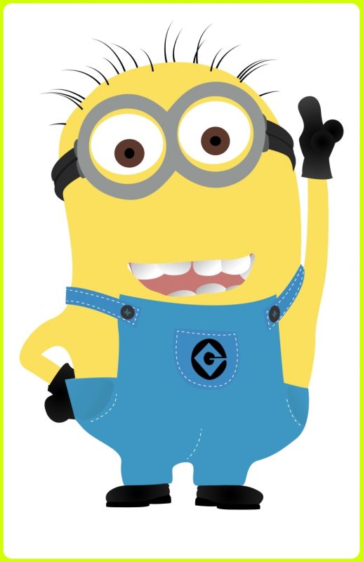 minion vector berambut jarang