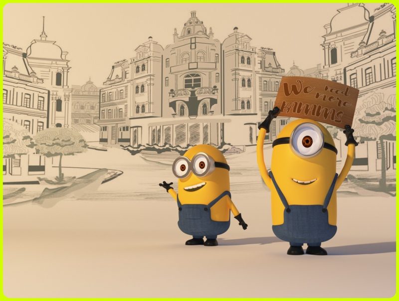 sketsa minion 3d