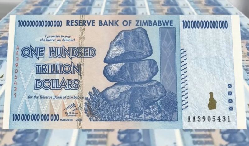 Pecahan 100 Triliun Zimbawe