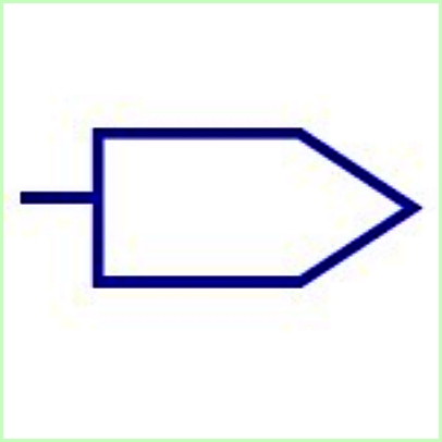 Simbol Listrik Garis Output Bus