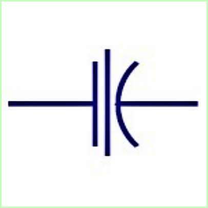 Simbol Listrik Kapasitor Melalui Umpan