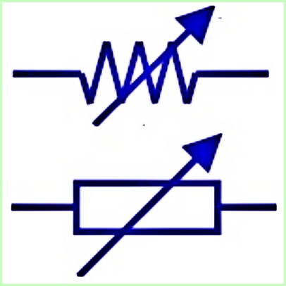 Simbol Listrik Variabel Resistor Rheostat