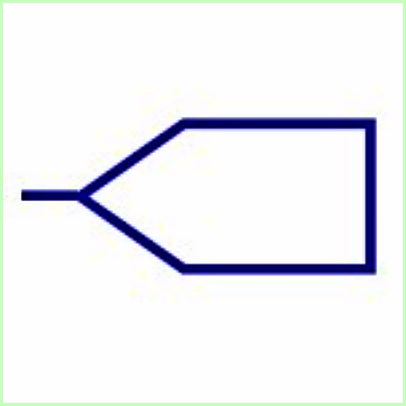 Simbol listrik Garis Input Bus