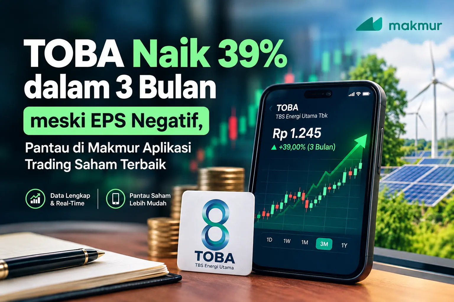 saham TOBA Naik 39 di Makmur
